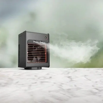 Porodo Lifestyle Air & Mist Portable Cooling Fan With Night Light